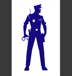 Policeman Standing Silhouette