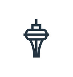 Space Needle Icon Isolated On White Background