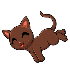 Cute Havana Brown Cat Cartoon