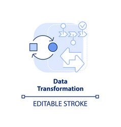 Data Transformation Light Blue Concept Icon