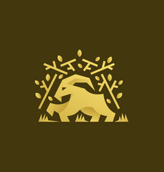 Goat Tree Farm Animal Logo