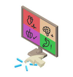 Medical Examination Icon Isometric Monitor