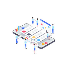 Project Management Isometric Suitable For Mobile