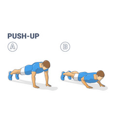 Push-ups Home Workout Exercise Man Silhouette