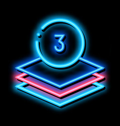 Three Layers Neon Glow Icon