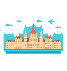 Flat Design Budapest Parliament