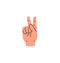 Hand Showing K Letter In American Sign Language