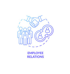 Employee Relations Blue Gradient Concept Icon