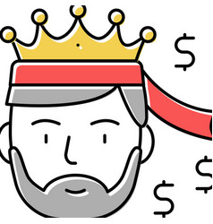 Financial King Businessman Color Icon