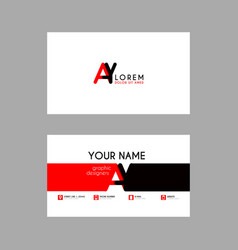 Simple Business Card With Initial Letter Ay