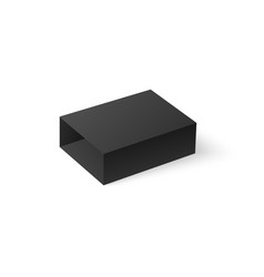 Black Open Box Slider Mockup Template On White