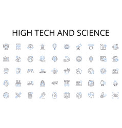 High Tech And Science Line Icons Collection