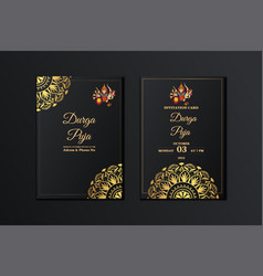 Luxury Vintage Golden Invitation Card Template