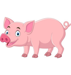 Cute pig cartoon Royalty Free Vector Image - VectorStock