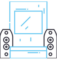 Home Theater Line Icon Outline Symbol