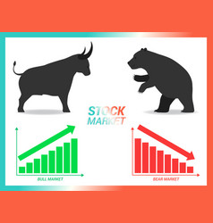 Stock Market Concept Bull Vs Bear Are Facing