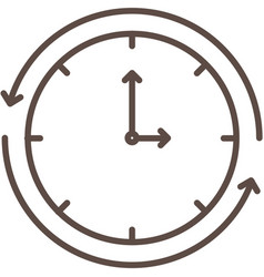 Business Line Icon Time Management Flat