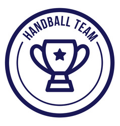 Handball Team Cup Star Badge