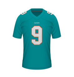 Realistic American Football Shirt Of Miami Jersey