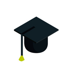 Graduation Cap Isometric Flat Icon