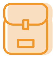 Orange School Backpack On A White Background