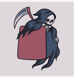 Vintage T Shirt Design Grim Reaper Bring