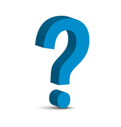 3d Question Mark Icon With A Blue Gradient And