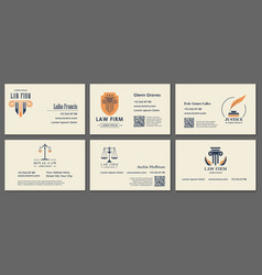 Business Card Set For Law Firm Advertising