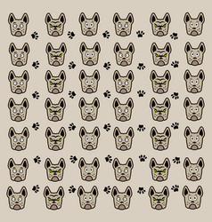 Cute Dog And Paw Pattern