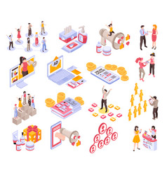 Isometric Network Marketing Set