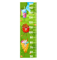 Kids Height Chart Cartoon Fast Food Characters