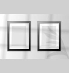 Mockup Black Frame Photo On Wall Mock Up Artwork