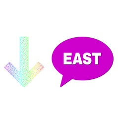 Rainbow Mesh Gradient Arrow Down Icon And East