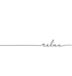 Relax Word - Continuous One Line With Word