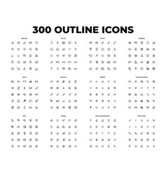 Set Of Outline Icons Business Devices Medical