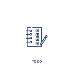 To Do Concept 2 Colored Icon Simple Line Element