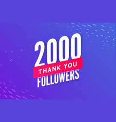 2000 Followers Greeting Social Card Thank You