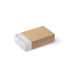 Beige Brown Open Box Slider Mockup On White