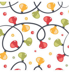 Christmas Seamless Pattern With Garland