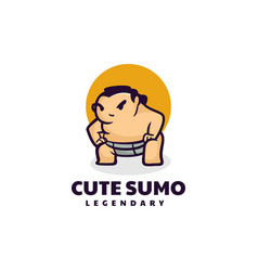 Logo Sumo Mascot Cartoon Style