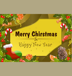 Merry Christmas And Happy New Year Card