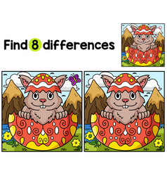 Bunny In Hatched Easter Egg Find The Differences