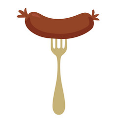 German Sausage On A Fork Semi Flat High Quality