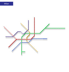 3d Isometric Map Of The Milan Metro Subway