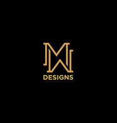 Letter Mw Or Wm Luxury Monogram Logo Design