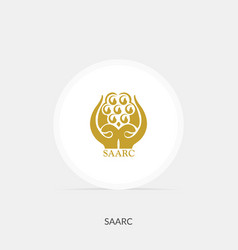 Saarc Round Flag Icon With Shadow