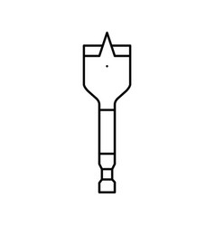 Spade Drill Bit Line Icon