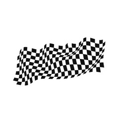 Black And White Checkered Wavy Surface