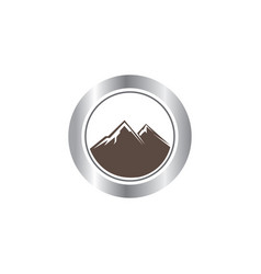 Mountain Logo Circle Frame Design