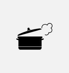 Cooking Pan Black Color In Pot Icon